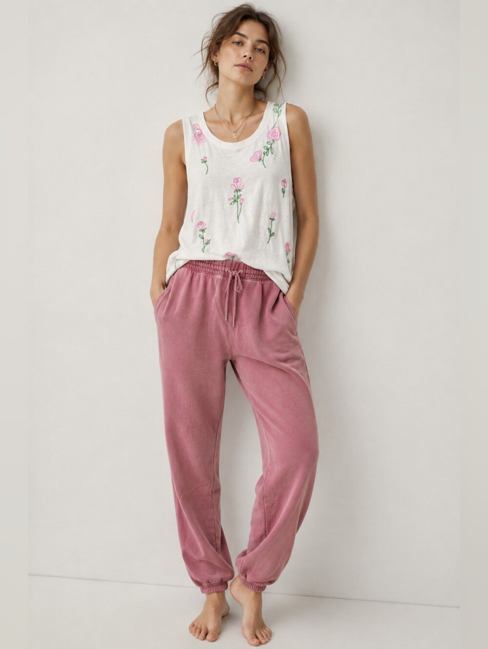 A&F Soft AF Rose Jogger French Terry Max Essentials Sweatpants